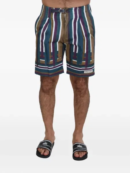 Pantaloni scurți Dolce & Gabbana cu dungi albastru