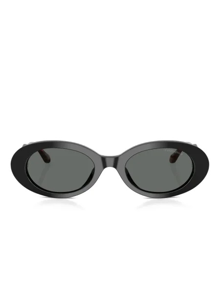 Ochelari de soare ovali Giorgio Armani negru