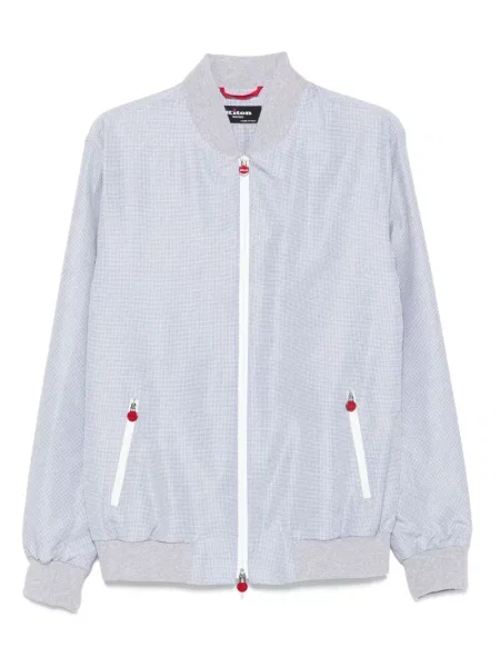 Geacă bomber Kiton în carouri gri