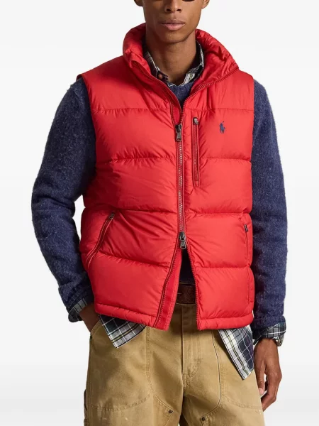 Satenske rukavice Polo Ralph Lauren s vezom s vezicama smeđa