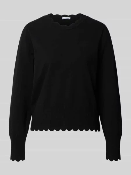 Sweter z dzianiny o kroju relaxed fit z mieszanka model OKTOBER' More & More czarny