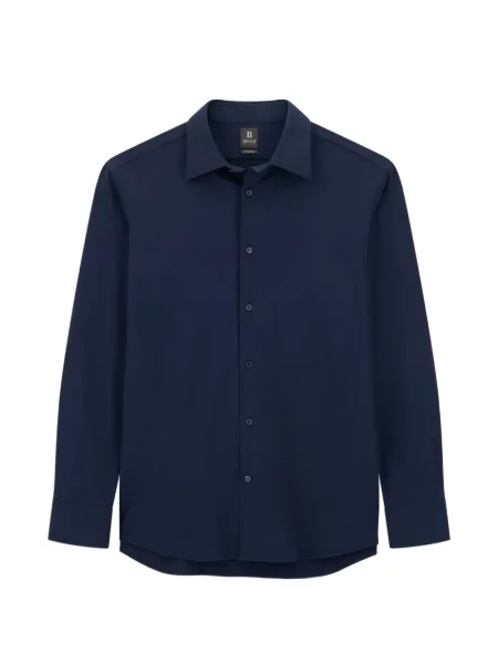 Tricou polo Boggi Milano de lână albastru