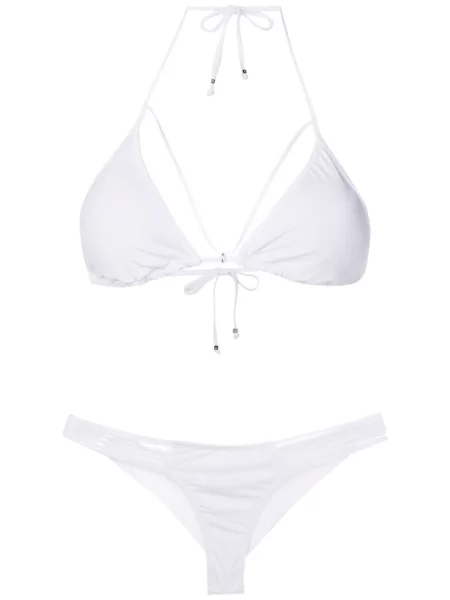 Bikini Amir Slama cu gât halter alb