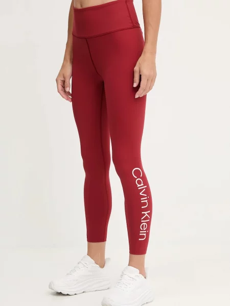 Панталон Calvin Klein Performance с принт червено