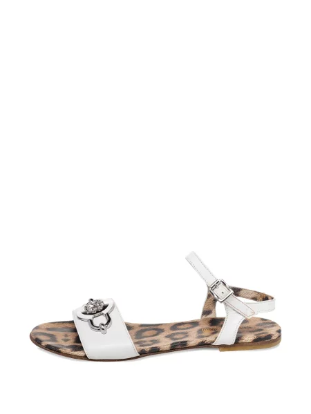 Sandale Roberto Cavalli din piele alb