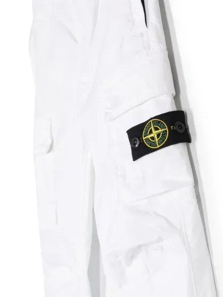 Spodnie cargo dziecięce Stone Island białe