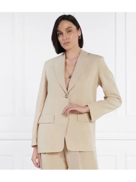 Liu Jo Zakó | Oversize fit len hozzáadásával bézs