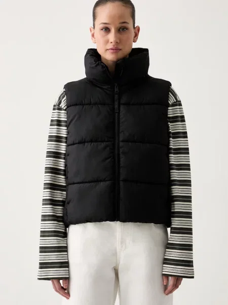 DKNY vestă pentru femei negru