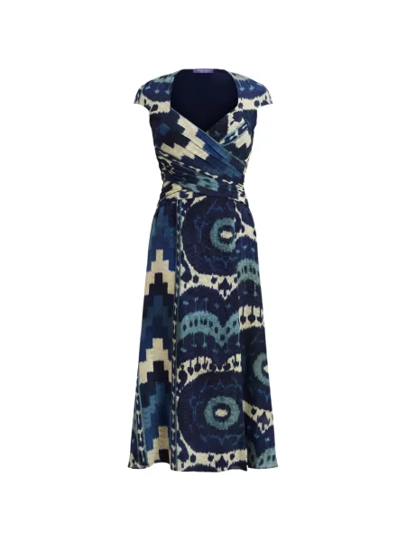 Rochie midi Ralph Lauren Collection până la genunchi de costum albastru