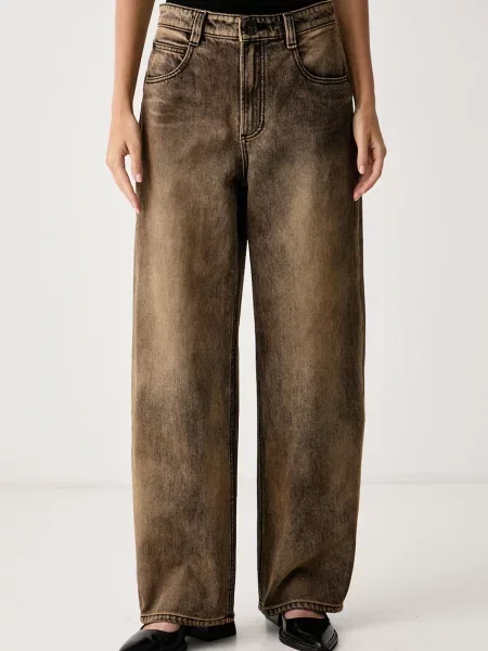 Miss Sixty blugi wide leg pentru femei maro