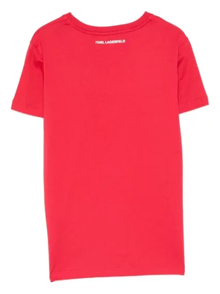 Tricou Karl Lagerfeld cu imagine roșu