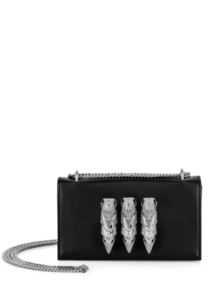 Geanta de piele Philipp Plein din piele negru