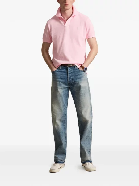 Șosete Polo Ralph Lauren cu model herringbone cu broderie plasă albastru