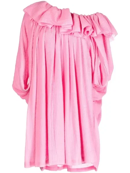 Rochie 3.1 Phillip Lim cu volane cu un umăr gol de costum roz