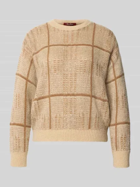 Sweter z mieszanki wełny i moheru oraz kaszmiru Max Mara Studio beżowy