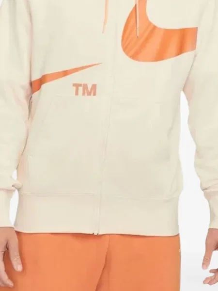 Ретро флийс суитчър Nike бродиран черно