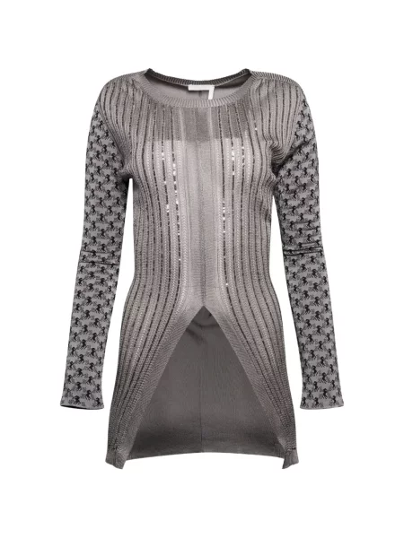 Flitteres jacquard szvetter Chloe szürke
