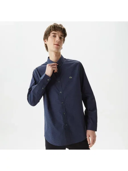 Lacoste Koszula Tkana Lacoste granatowa