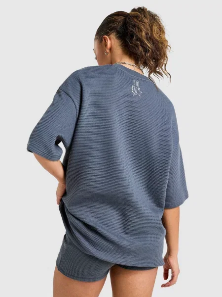 Hoodrich T-Shirt Oversize Stellar Waffle szara