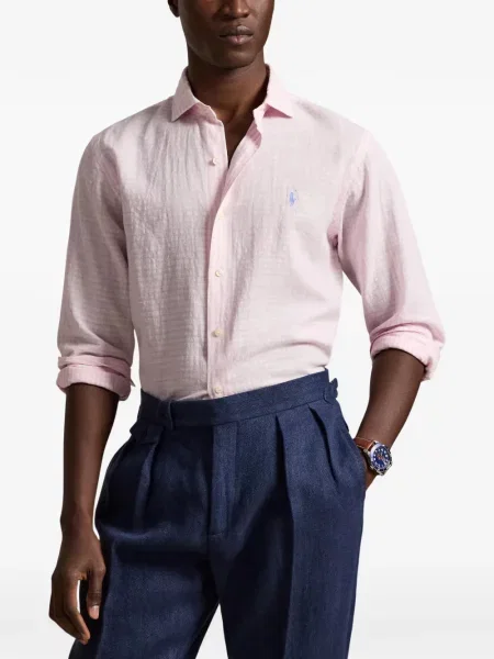 Раирана риза Polo Ralph Lauren на райета розово