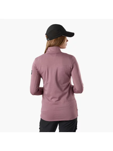 Bluza Polarowa Rozpinana Wędrówki Kobieta Trondheim Elastyczny W Cztery Strony fioletowa