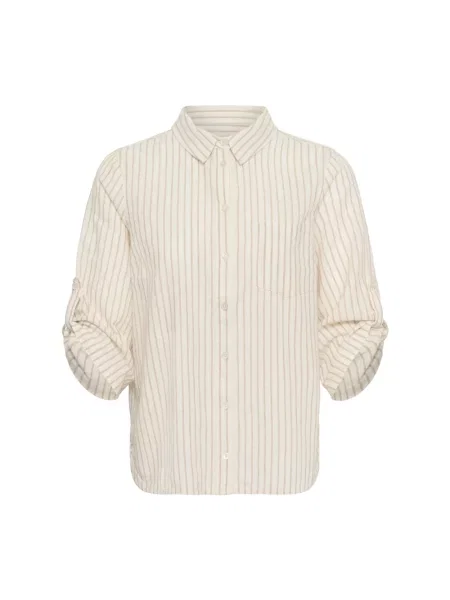 Koszula Part Two w paski beżowa