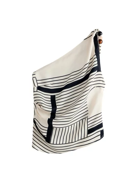 Next Top negru / natural alb