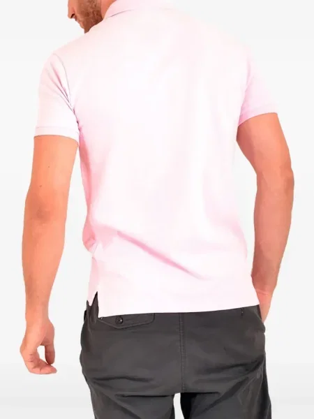 Lanena polo majica Polo Ralph Lauren karirana zelena