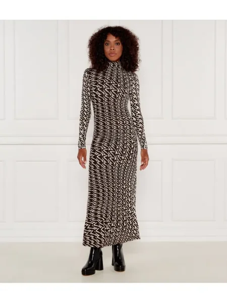 Marella Rochie cu adaos de lână maro