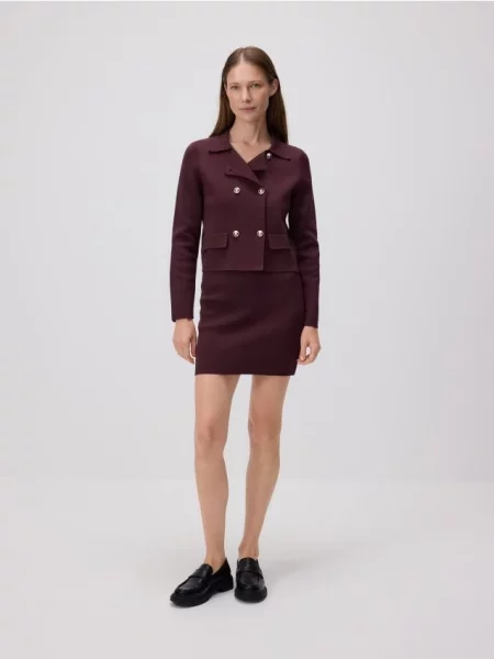 Reserved Кардиган з декоративними темно-фіолетовий фіолетовий