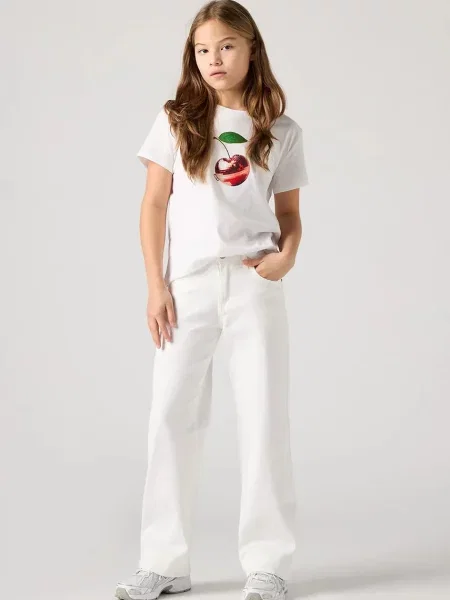 Levi's rifle WIDE LEG JEANS bílé