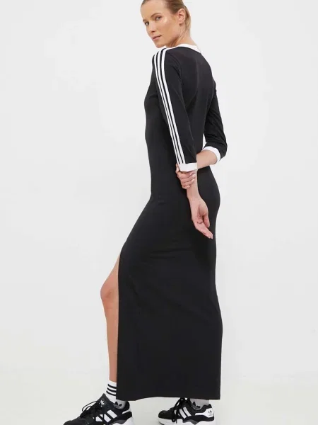 Šaty adidas Originals maxi černá