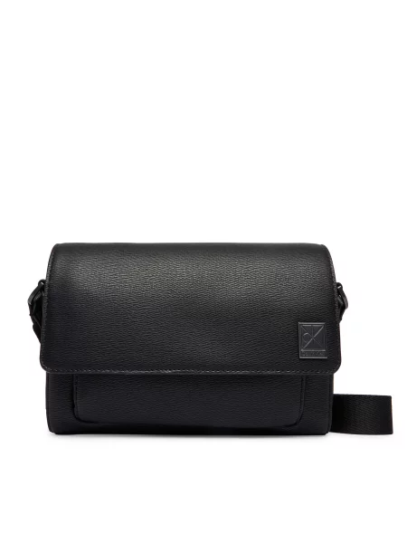Calvin Klein Τσάντα Emblem Hw Small Slap Messenger μαύρο