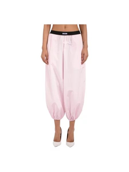 Spodnie Msgm zwężane różowe