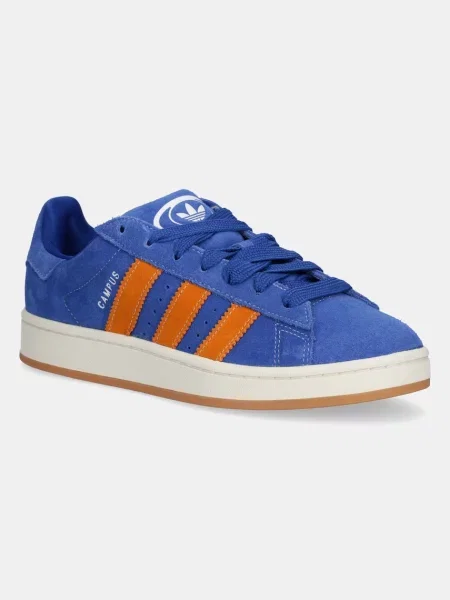 Велурени маратонки adidas Originals Campus синьо