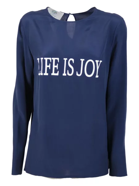 Koszulka Alberta Ferretti z nadrukiem niebieska