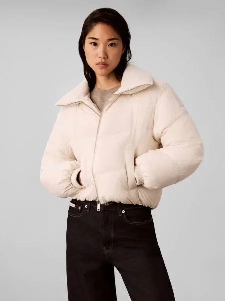 Calvin Klein Jeans Geacă de puf | Cropped Fit bej