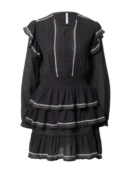 Pepe Jeans Rochie tip bluză PAULA negru alb