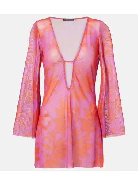 Rochie Vix Paula Hermanny cu model floral roz