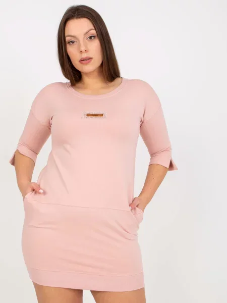 Rochie mini Fashionhunters cu aplicații de costum roz