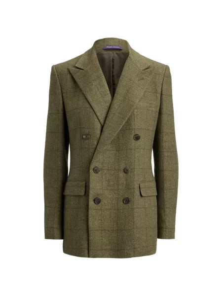 Geacă Ralph Lauren Collection din tweed verde