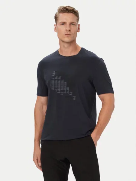BOSS T-Shirt Network Flag granatowy
