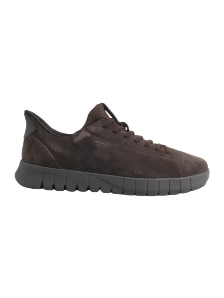 Sneakersy Geox skórzane brązowe