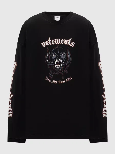Лонгслів з принтом Vetements чорний