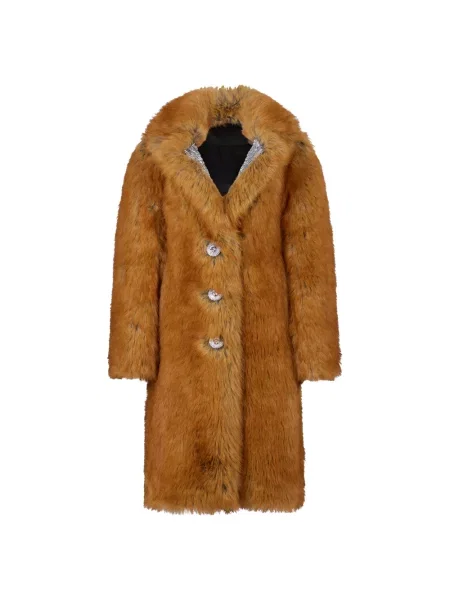 Kurtka Rabanne z cekinami brązowa