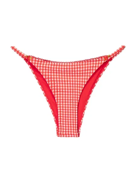 Bershka Slip costum de baie roșu alb