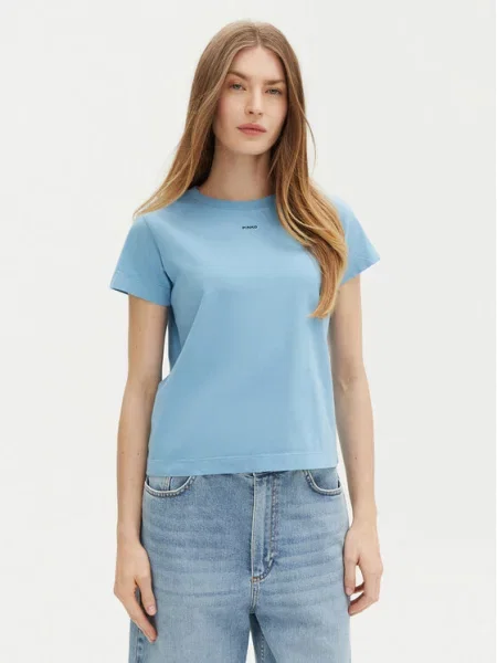 PINKO Majica Basico Regular Fit modra