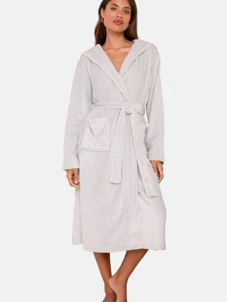 Lipsy Halat de baie lung gri