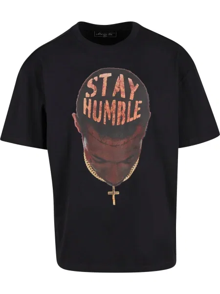 Mister Tee Tricou Stay Humble pielii / portocaliu închis negru