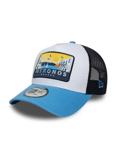 Czapka Trucker New Era NE Location Patch niebieska